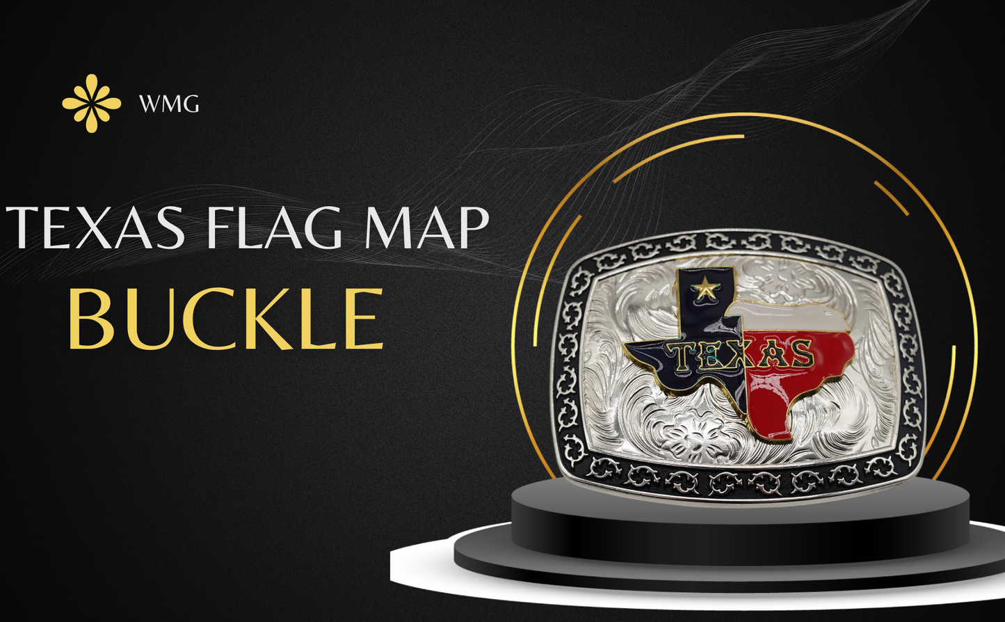 Texas TX State Flag Western Rodeo Large Metal Belt Buckle