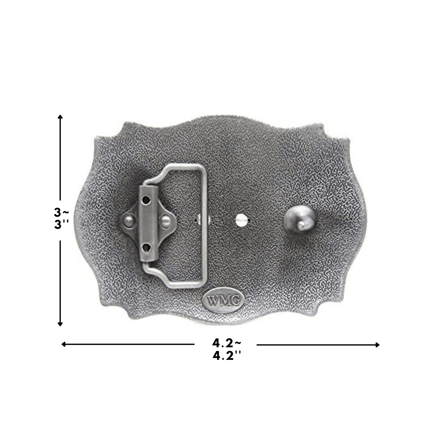 Unisex Letter "W" Adult Alphabet Letter Western Belt Buckle, Vintage Rodeo Gold/Silver