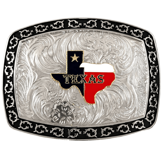 Texas TX State Flag Western Rodeo Large Metal Belt Buckle