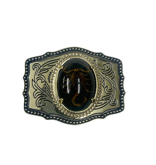 Western Rodeo Real Scorpion Gold Tone Fashion Belt Buckles