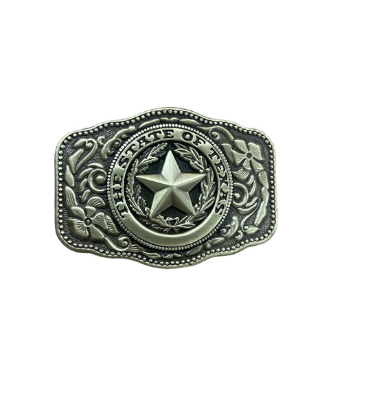 The State of Texas Lone Star Emblem Vintage Western Cowboy Belt Buckles