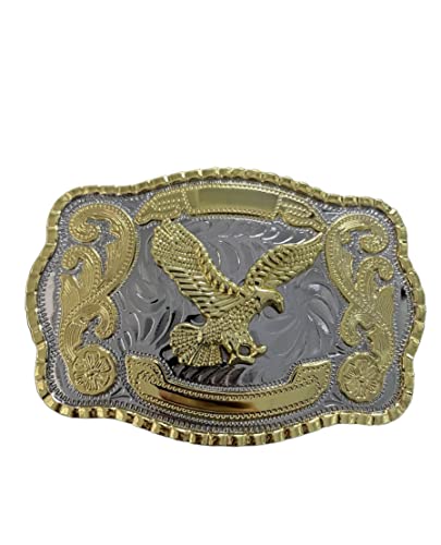 Eagle Belt Buckle Western Rodeo Fashion Animal Horse Faith Cross Religious Large Gold Tone Belt Buckle