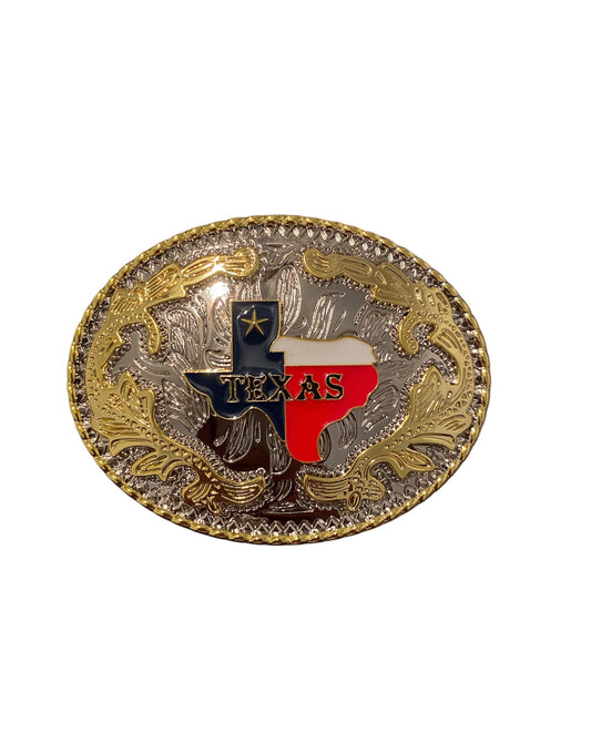 Texas TX State Flag Western Rodeo Small Metal Belt Buckle